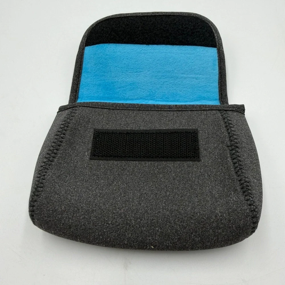 QUESTON Accessory Storage Bag Camera Pouch Case Gray Blue 5.75x4.25x1.60